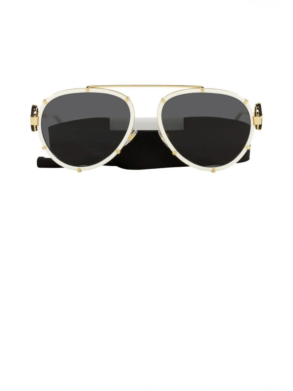 Versace White Frame Gold-Tone Aviator as seen on Britany Spears